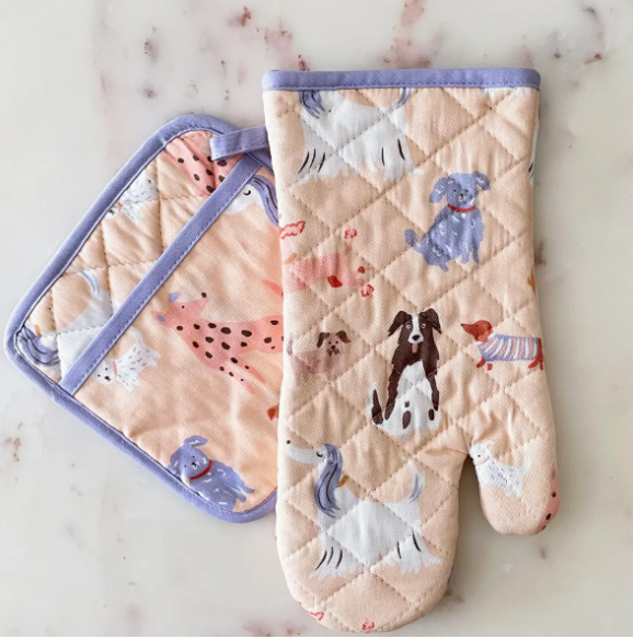 Oven Mitt + Potholder Set