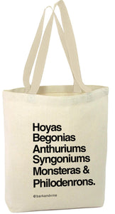Helvetica Style Plant Tote